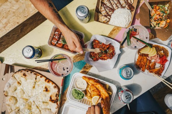 food on a table